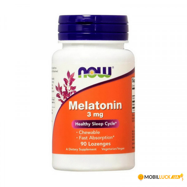  NOW Melatonin 3 mg 90 lozenges