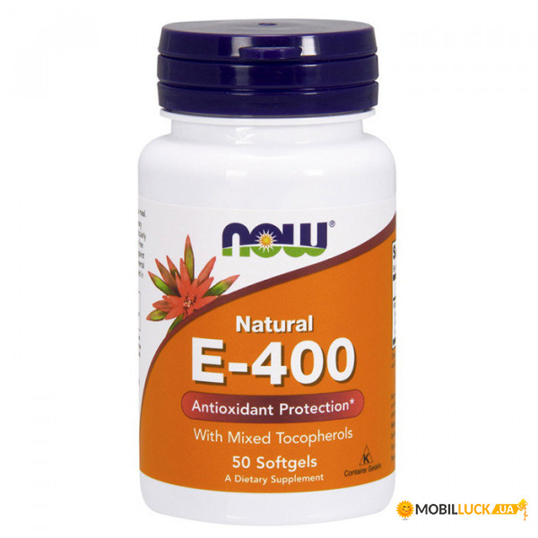  NOW Natural E-400 50 softgels