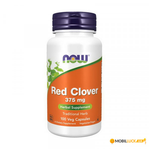  NOW Red Clover 375 mg 100 veg softgels