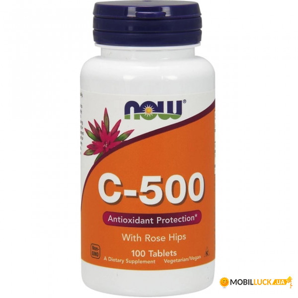  NOW Vitamin C-500 Rose Hips 100  