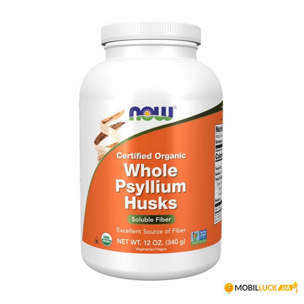  NOW Whole Psyllium Husks Certified Organic 340 g