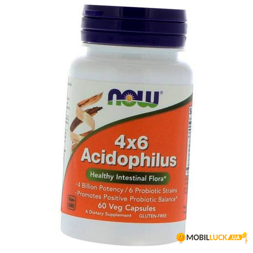    Now Foods 4x6 Acidophilus 60 caps