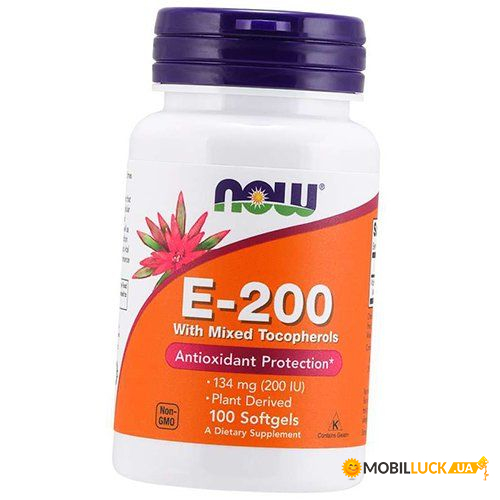   Now Foods E-200 Mixed Tocopherols 100 (36128193)