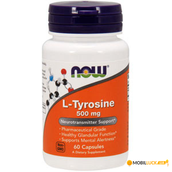  Now Foods L-Tyrosine 500mg - 60  (100-89-7220156-20)