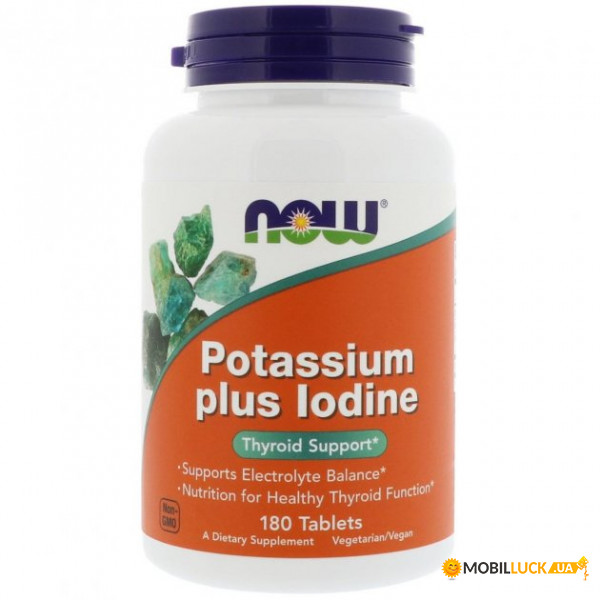    Now Foods (Potassium Plus Iodine) 180  (NOW-01452)