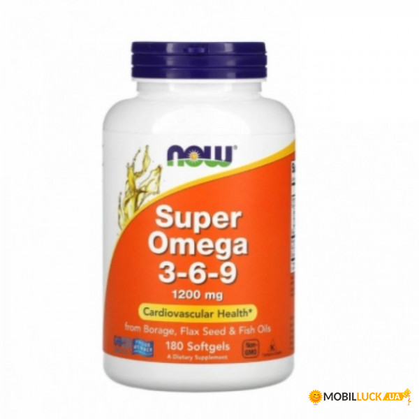 Super Omega 3-6-9 Now Foods ( 3-6-9) 1200  180  (NOW-01841)