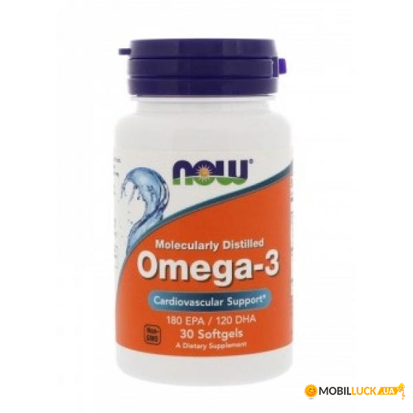   Now Foods Omega 3 1000mg 30  (100-41-1593197-20)