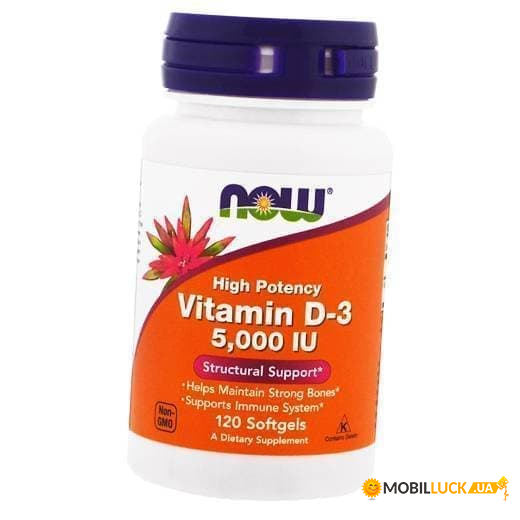  Now Foods Vitamin D-3 5000 120 (36128049)