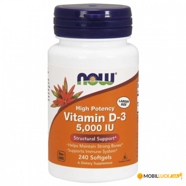    Now Foods Vitamin D-3 5000 IU 240  