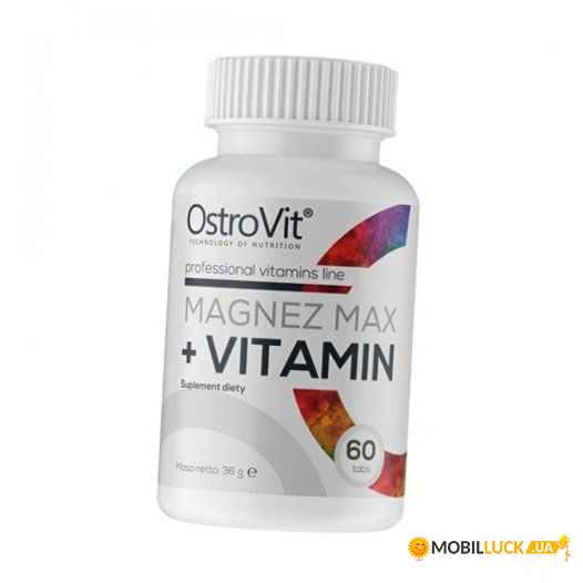     Ostrovit Magnez Max plus Vitamin 60 (36250038)