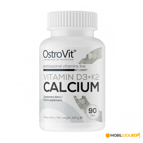  OstroVit Calcium Vitamin D3+K2 90 tabs