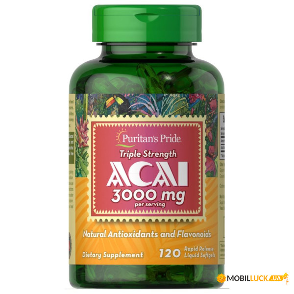    Puritan's Pride Acai 3000 mg 120  