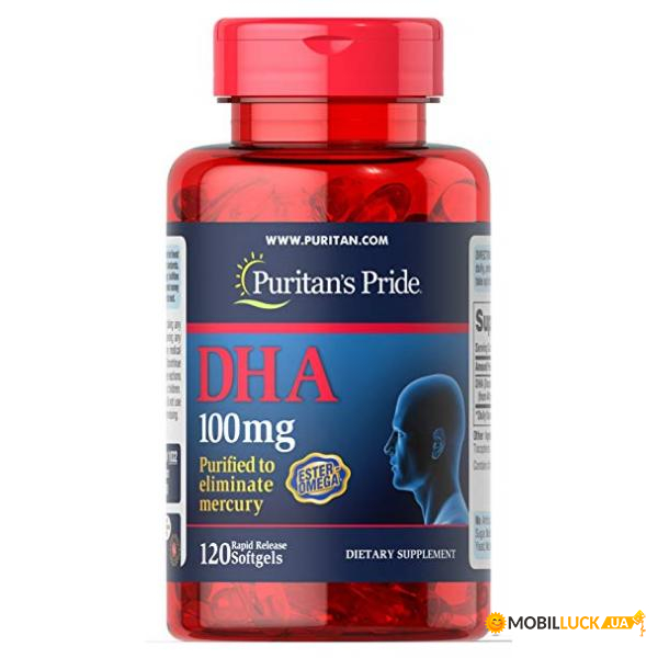   Puritans Pride DHA 100mg -120  100-65-1141193-20