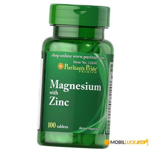    Puritans Pride Magnesium with Zinc 100 (36367227)