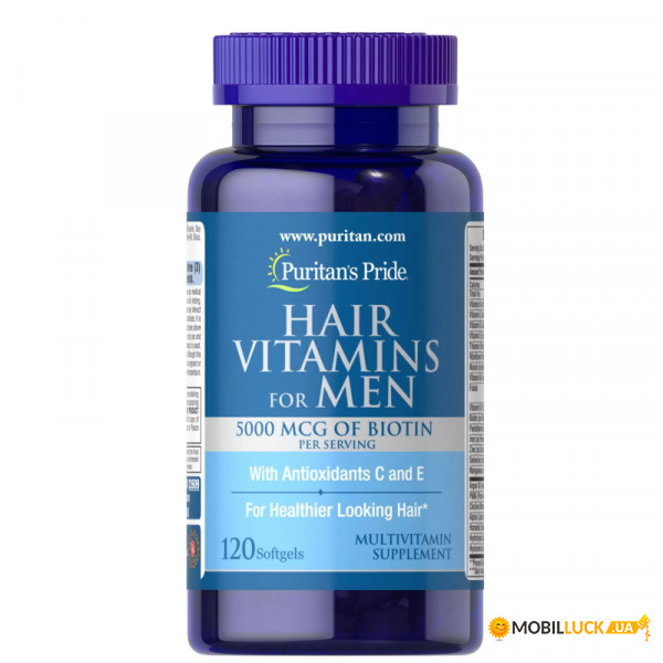    Puritan's Pride Mens Hair Vitamins 120  