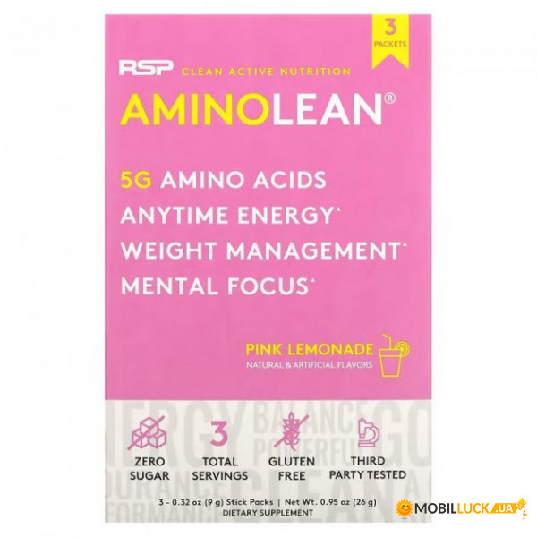    RSP Nutrition (AminoLean Pink Lemonade) 3   9  (RSP-46938)