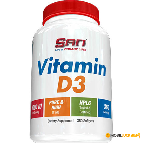    SAN Vitamin D3 1000 IU 360  