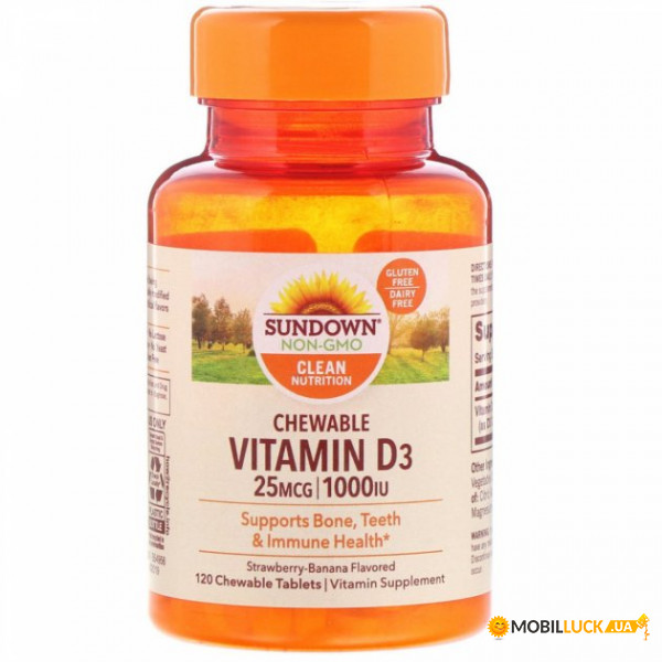 ³ D3  - , Sundown Naturals, 25  (1000 ), 120  