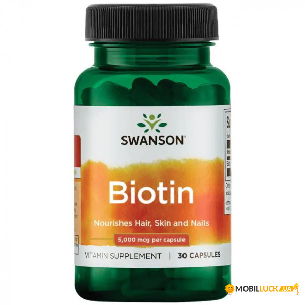    Swanson Biotin 5000 mcg 30  