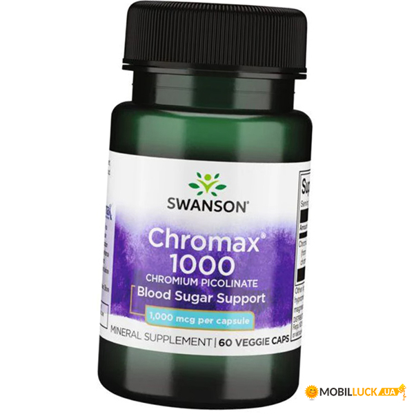  Swanson Chromax 1000 Chromium Picolinate 60 (36280114)