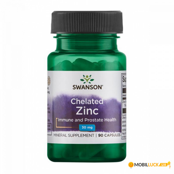  Swanson Chelated zinc 30 mg 90 