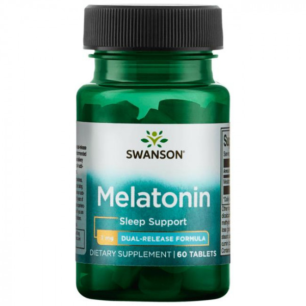 ³ Swanson Melatonin-Dual-Release 3mg 60  100-41-5548430-20