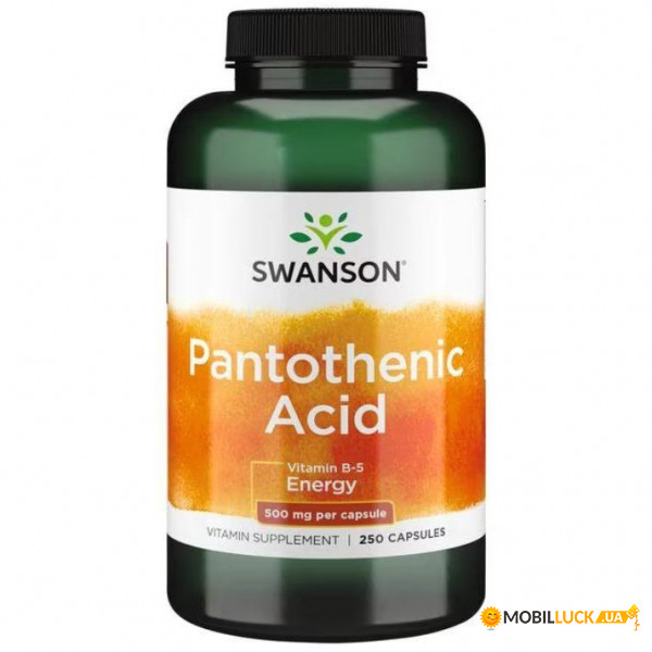   Swanson Pantothenic Acid 500mg - 250caps