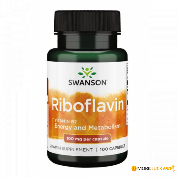  Swanson Riboflavin Vitamin B2 100mg 100caps