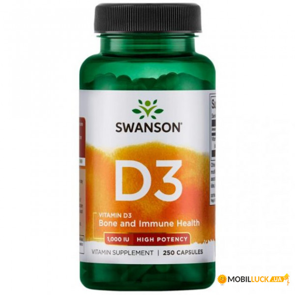 ³ D3 -  , Vitamin D3 - High Potency, Swanson, 1.000 ,250 