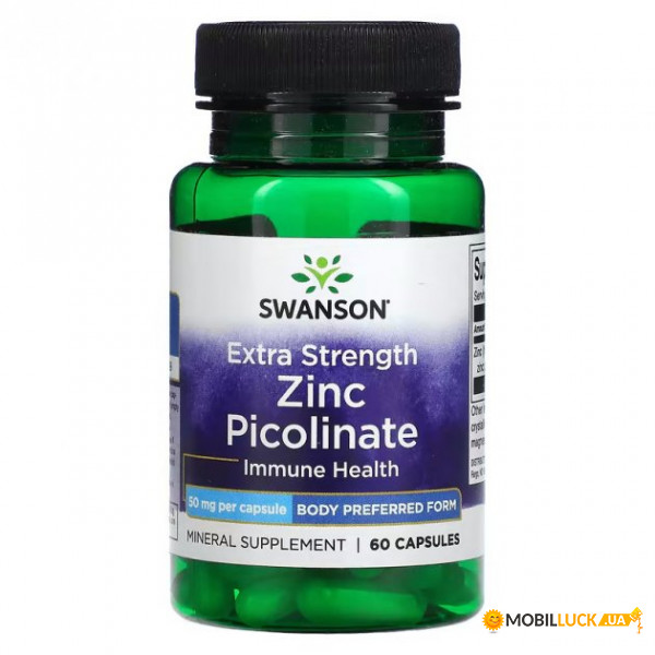 ϳ    䳿 Swanson (Extra Strength Zinc Picolinate) 50  60 