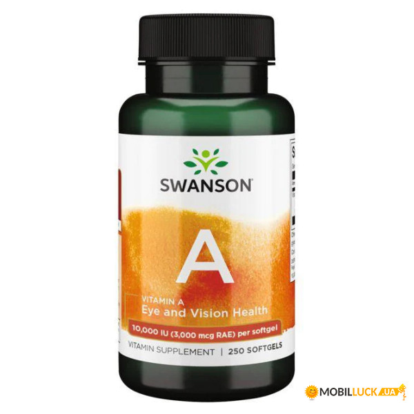  Swanson Vitamin A 10,000 IU 250 Softgels