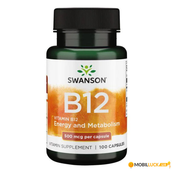  Swanson Vitamin B12 500 mcg 100 Caps