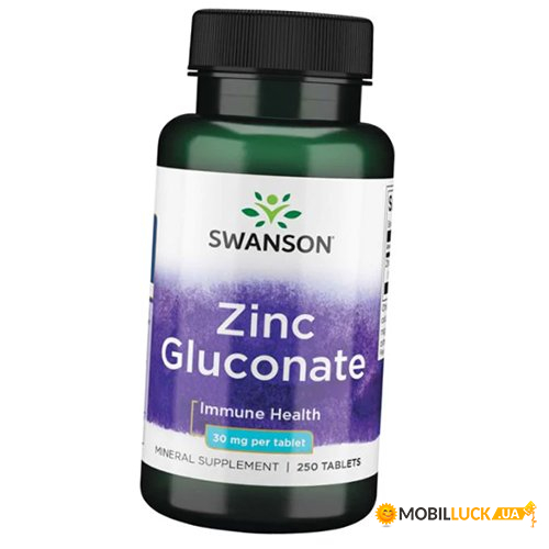  Swanson Zinc Gluconate 30 250 (36280070)