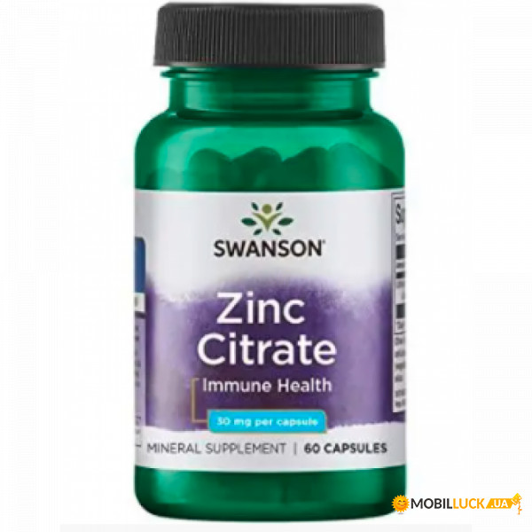    Swanson Zinc Citrate Immune Health 30mg - 60caps