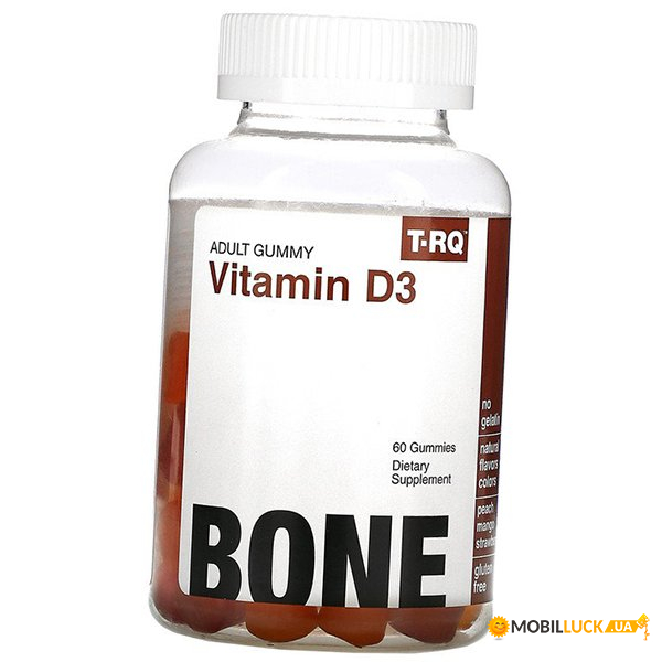  3   T-RQ Vitamin D3 Bone 60 -- (36535003)