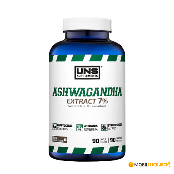  UNS Ashwagandha 7% - 90caps 100-34-8628229-20