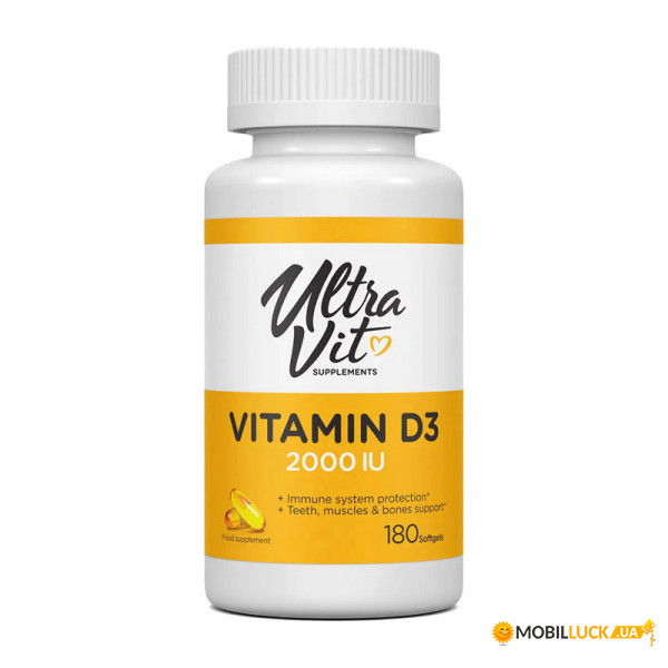  VP Lab Vitamin D3 2000 IU 180 softgels