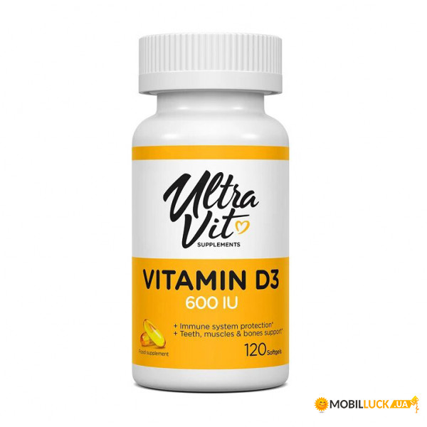  VP Lab Vitamin D3 600 IU 120 softgels