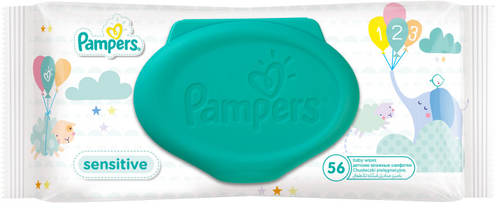    Pampers Sensitive 56  (636649)