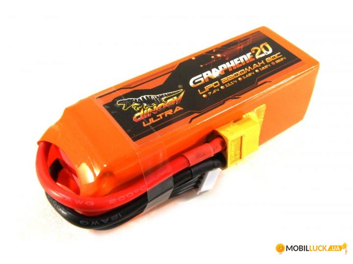  Dinogy G2.0 Li-Pol 2200mAh 22.2V 6S 80C XT60 (DLC-6S2200XTU-XT)