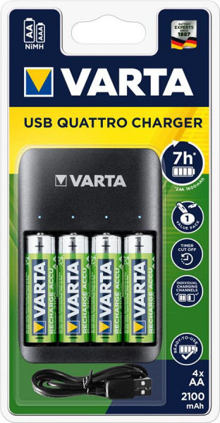   Varta Value USB Quattro Charger 4 AA 2100 mAh (57652101451)