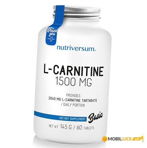  Nutriversum L-carnitine 1500 60  (02309001)