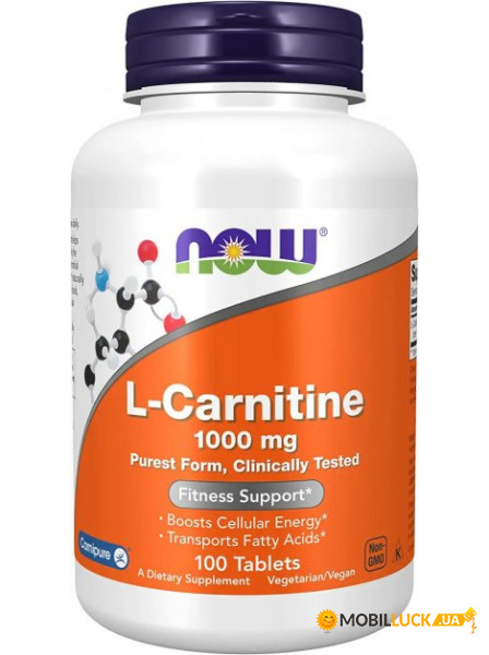  NOW L-Carnitine 1000 mg 100 