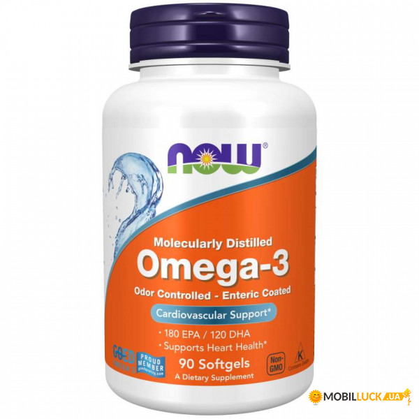   Now Foods Molecularly Distilled Omega-3 90  