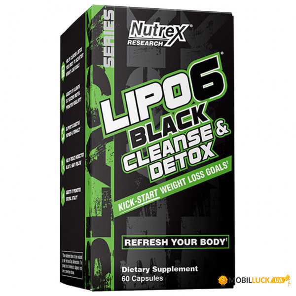  Nutrex Research Lipo-6 Black Cleanse  Detox 60  