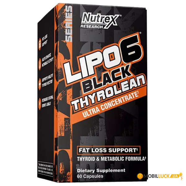  Nutrex Research Lipo-6 Black Thyrolean 60  