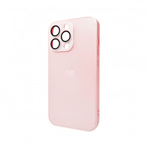   AG Glass Matt Frame Color Logo Apple iPhone 13 Pro Chanel Pink (AGMattFrameiP13PPink)