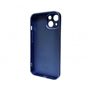   AG Glass Matt Frame Color Logo Apple iPhone 15 Navy Blue (AGMattFrameiP15Blue) 3