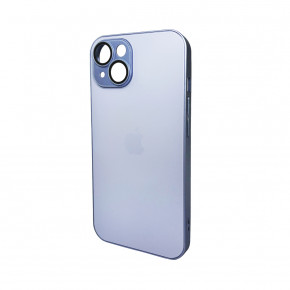   AG Glass Matt Frame Color Logo Apple iPhone 15 Sierra Blue (AGMattFrameiP15LBlue)