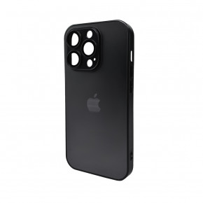   AG Glass Matt Frame Color Logo Apple iPhone 15 Pro Graphite Black (AGMattFrameiP15PBlack)